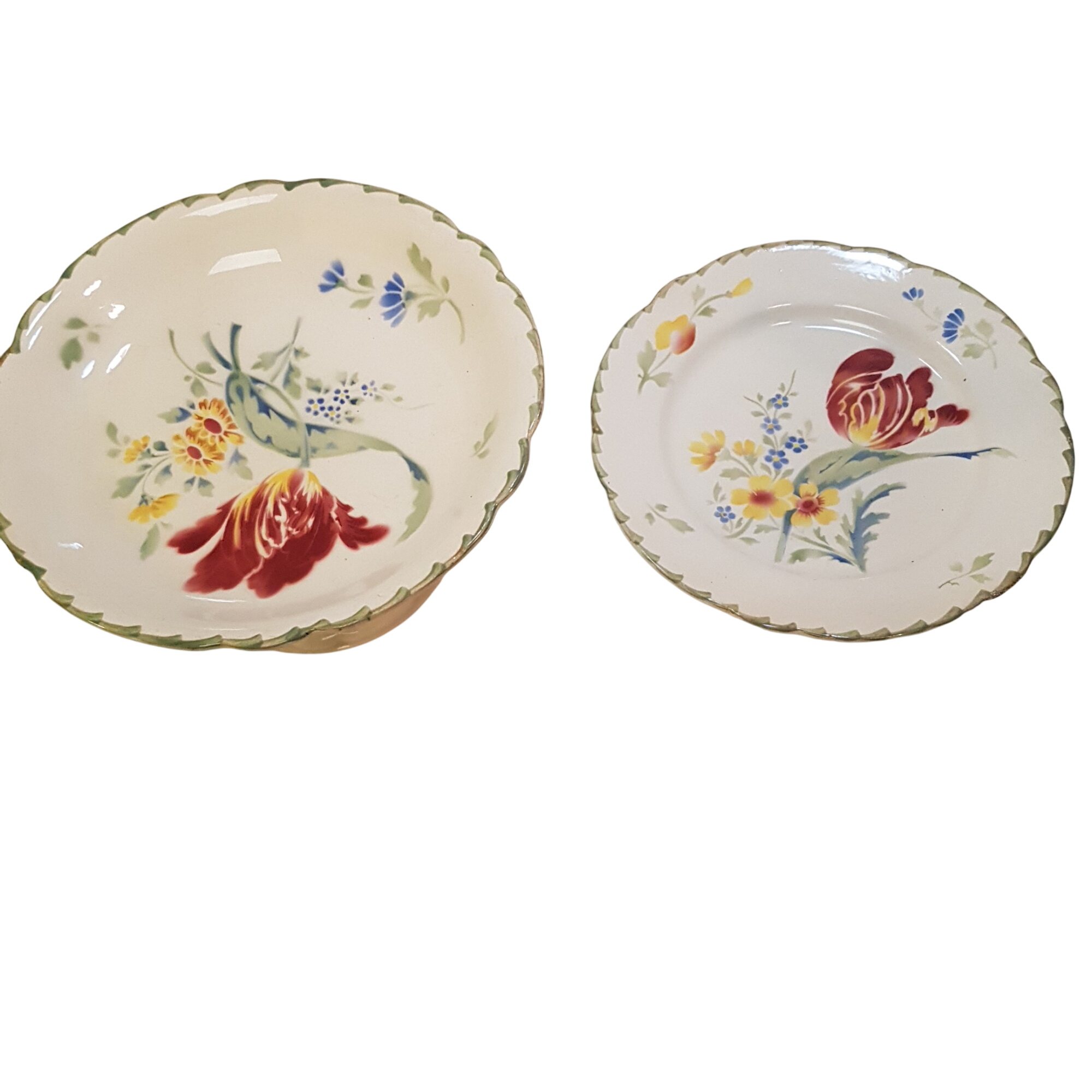 Acheter Coupe à fruits et assiette creuse Lunéville État correct - 10,00 € Coupe à fruits et assiette creuse Lunéville État correct reconditionné disponible sur Label Emmaüs