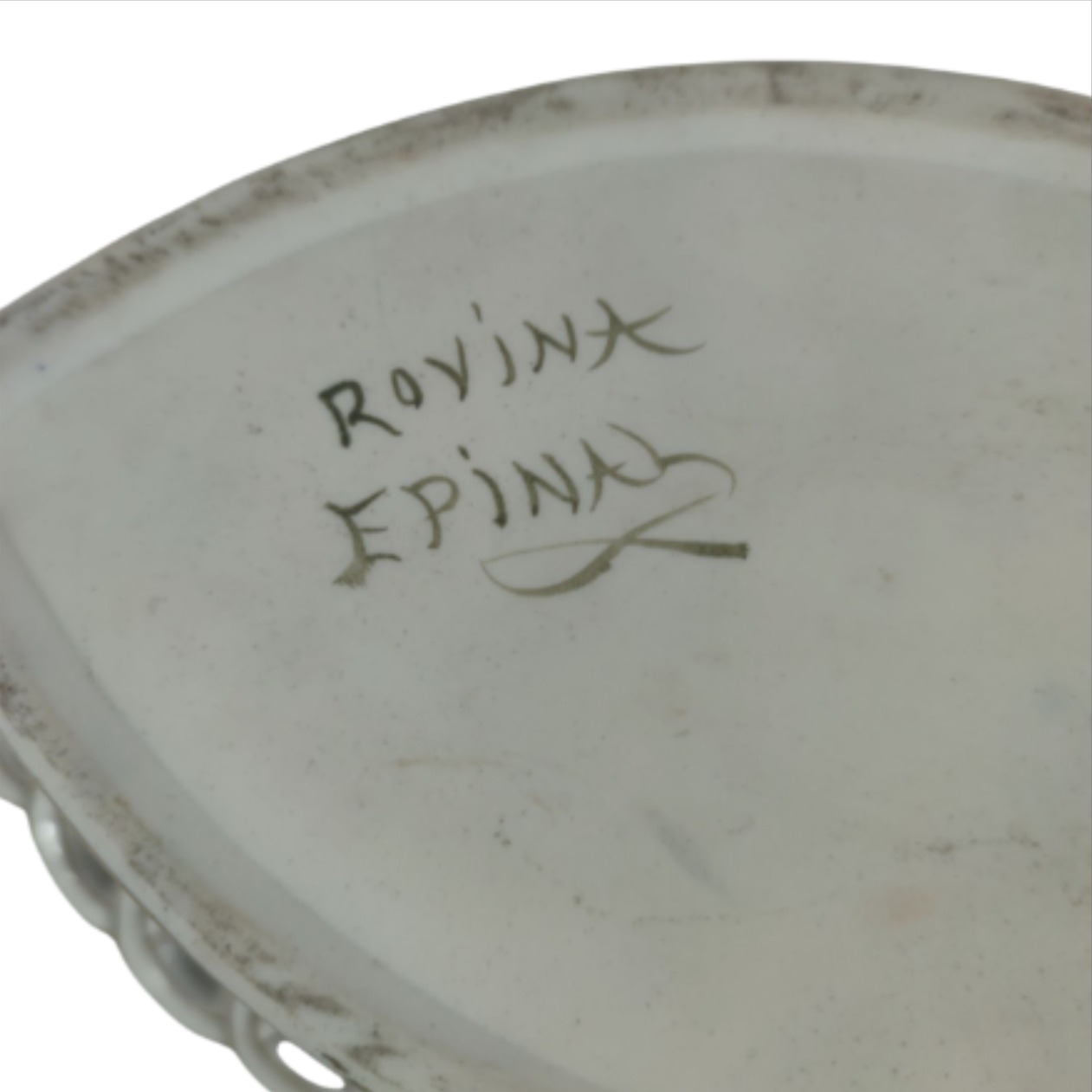 Voir photo 10 de Coupe en porcelaine ajourée "Rovina Epinal" Coupe en porcelaine ajourée "Rovina Epinal" Bon état reconditionné photo 10