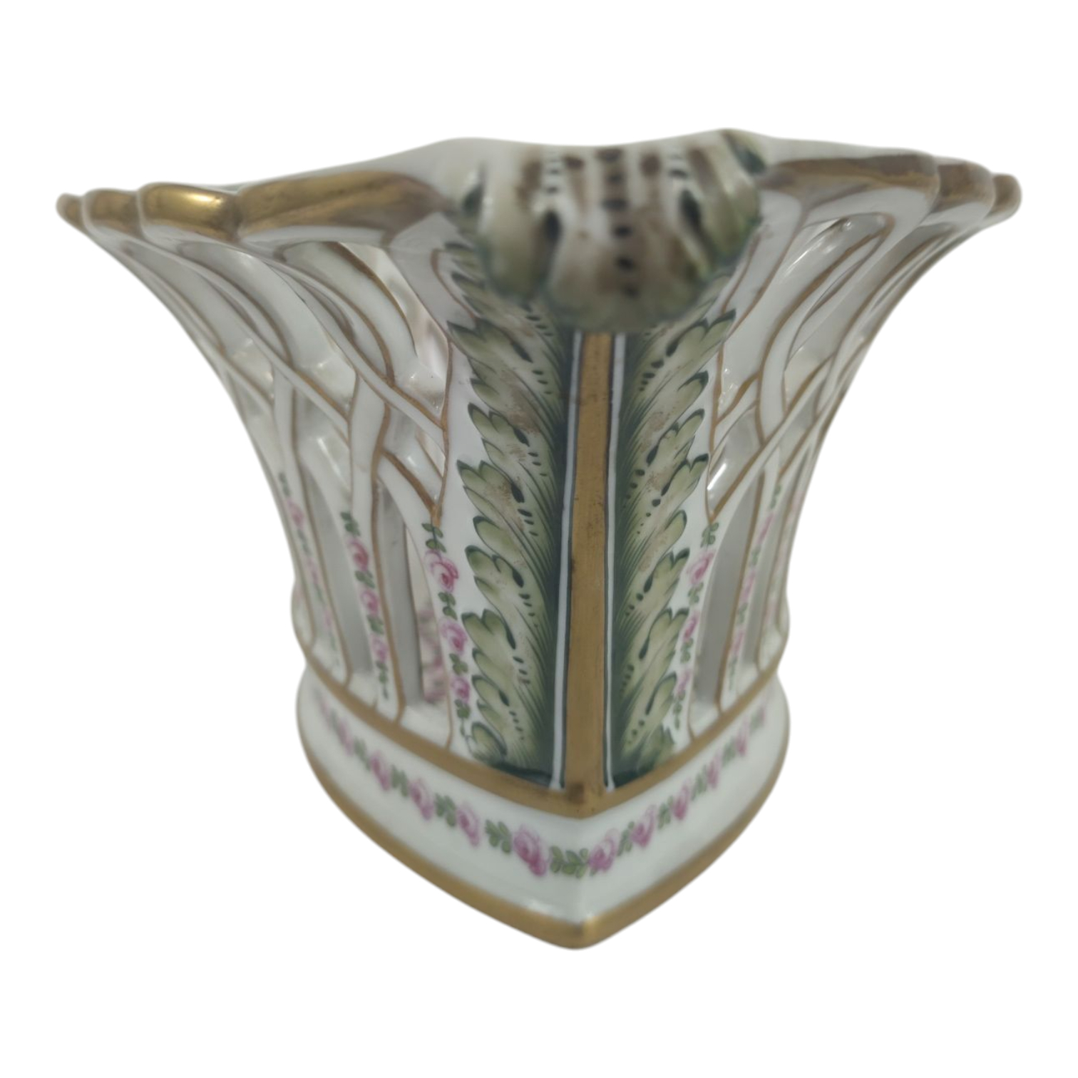Voir photo 3 de Coupe en porcelaine ajourée "Rovina Epinal" Coupe en porcelaine ajourée "Rovina Epinal" Bon état reconditionné photo 3