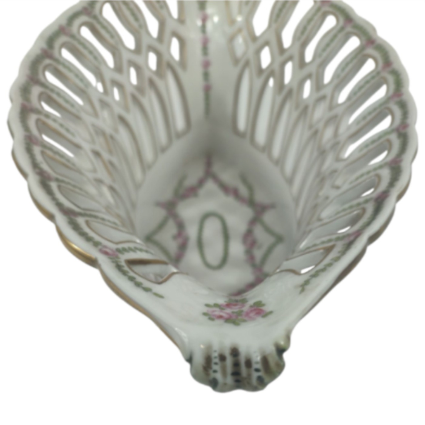 Voir photo 4 de Coupe en porcelaine ajourée "Rovina Epinal" Coupe en porcelaine ajourée "Rovina Epinal" Bon état reconditionné photo 4