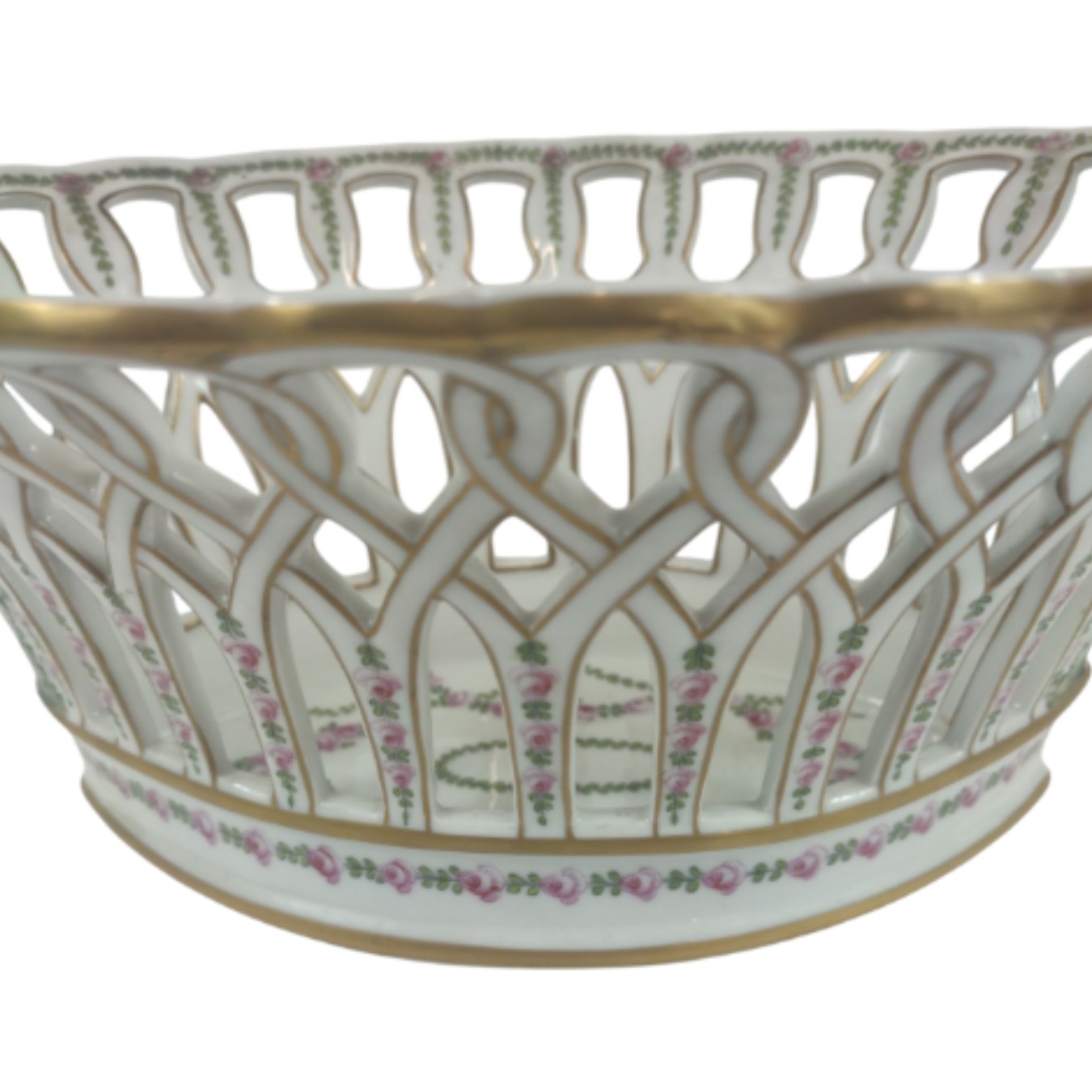 Voir photo 5 de Coupe en porcelaine ajourée "Rovina Epinal" Coupe en porcelaine ajourée "Rovina Epinal" Bon état reconditionné photo 5