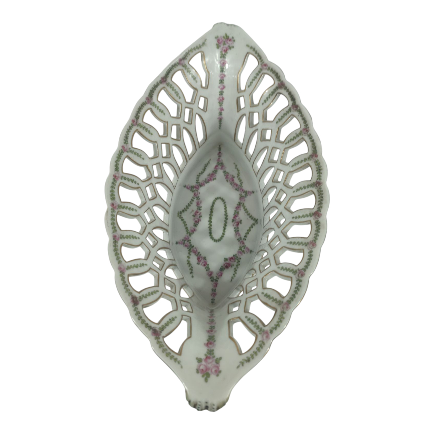 Voir photo 6 de Coupe en porcelaine ajourée "Rovina Epinal" Coupe en porcelaine ajourée "Rovina Epinal" Bon état reconditionné photo 6