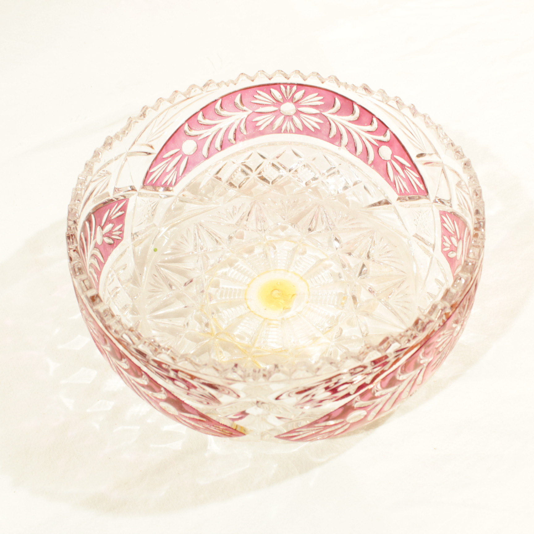 Voir photo 3 de Coupe en verre avec feuillage de couleurs Coupe en verre avec feuillage de couleurs Bon état reconditionné photo 3
