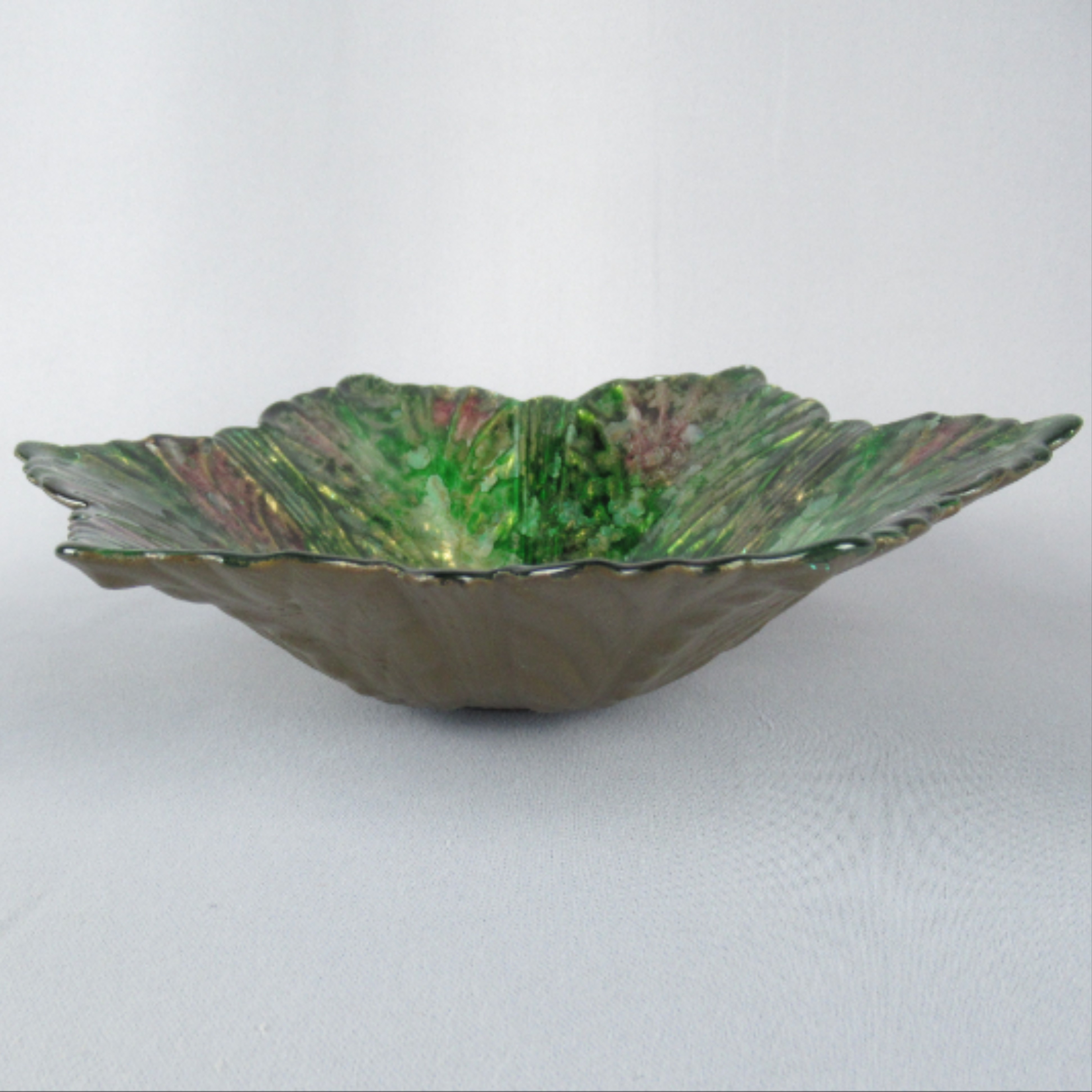 Voir photo 2 de Coupelle artistique en verre "Laque Line" Coupelle artistique en verre "Laque Line" Bon état reconditionné photo 2