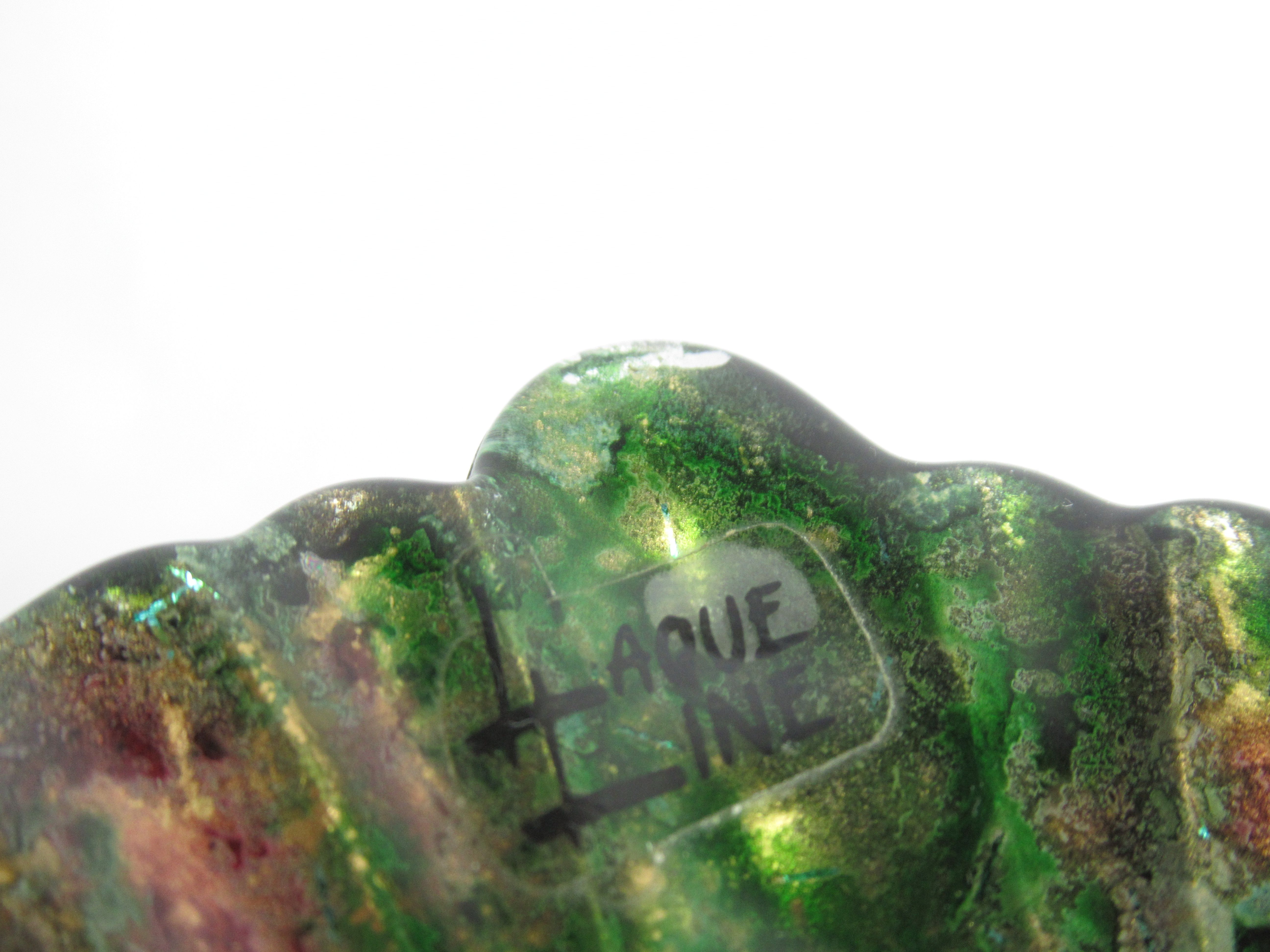 Voir photo 5 de Coupelle artistique en verre "Laque Line" Coupelle artistique en verre "Laque Line" Bon état reconditionné photo 5