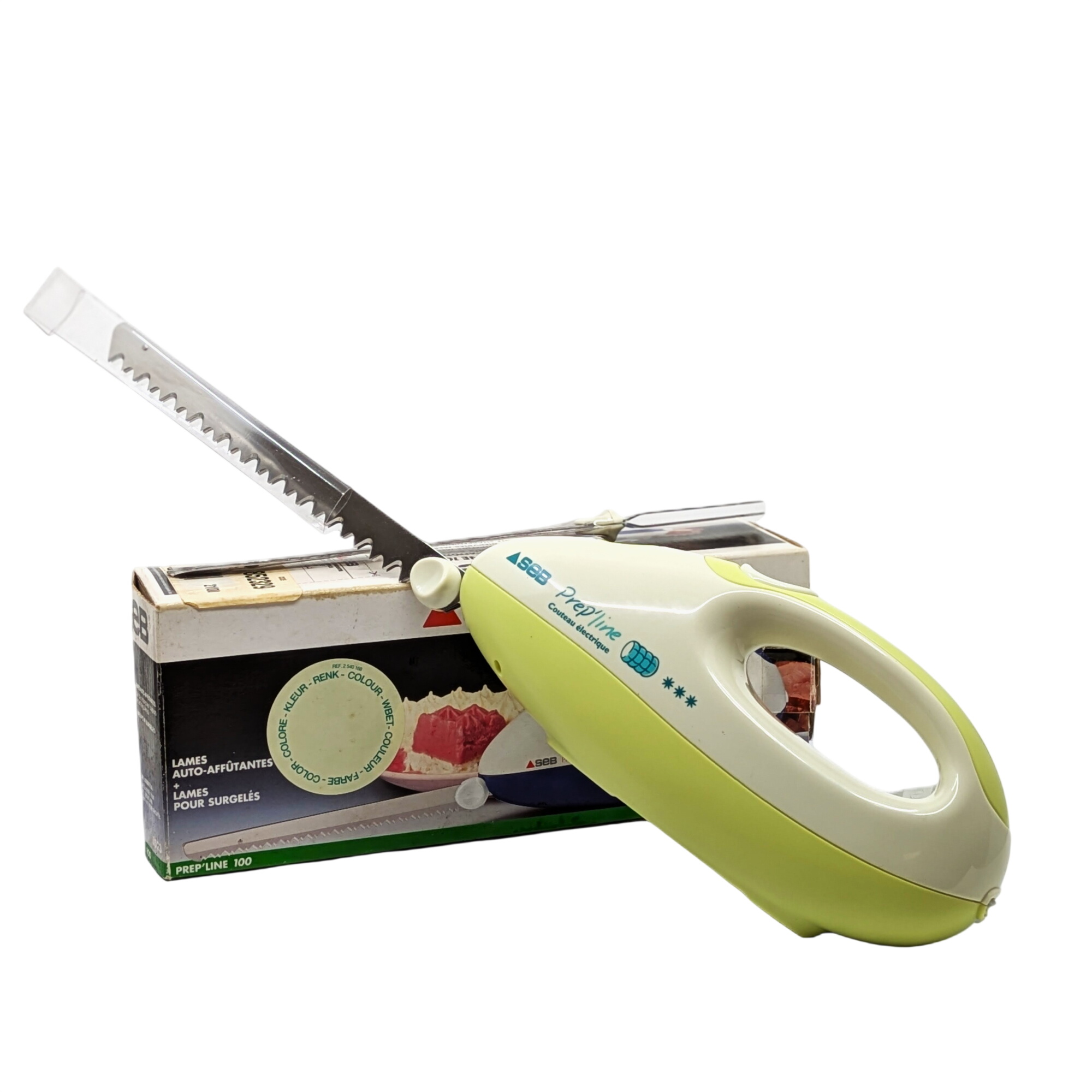 Couteau Électrique Vintage SEB Prep'line – État Neuf (jamais servi) Très bon état - 25,00 € Couteau Électrique Vintage SEB Prep'line – État Neuf (jamais servi) Très bon état reconditionné disponible sur Label Emmaüs