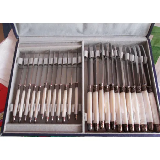 Couteaux Manche Nacre Virole Argent Bon état reconditionné disponible sur Rakuten