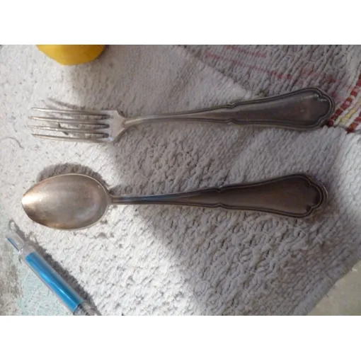 Couverts En Argent : Cuillère À Soupe Et Fourchette Assorties occasion reconditionné disponible sur Rakuten