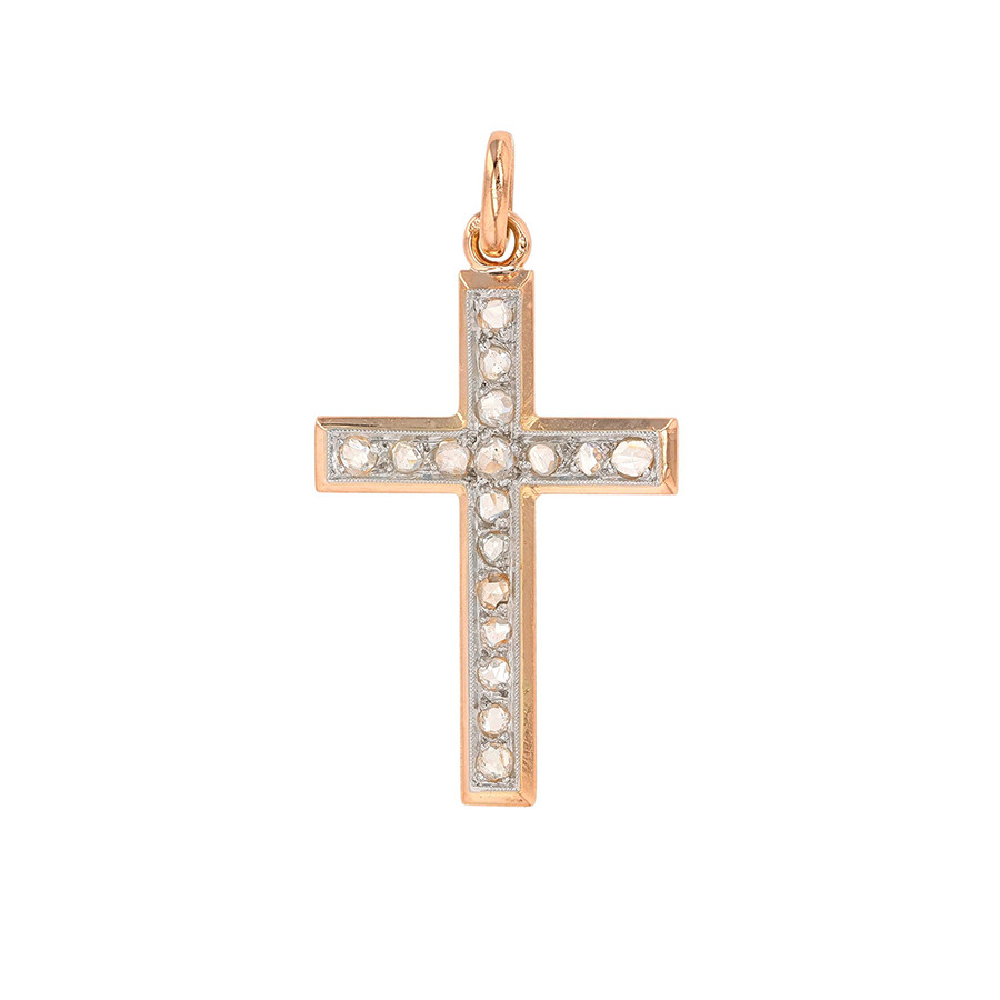 Croix ancienne roses Parfait état - 900,00 € Croix ancienne roses Parfait état reconditionné disponible sur Gemme Les Bijoux