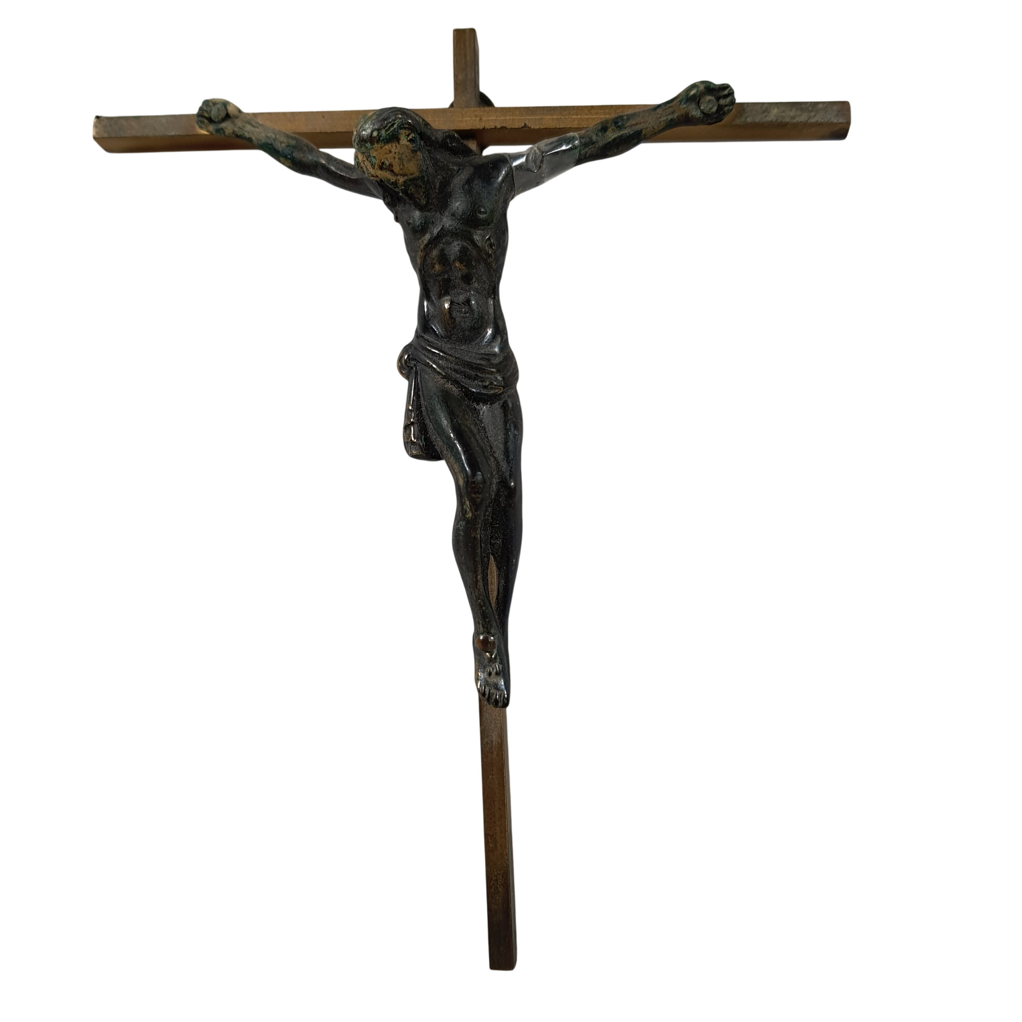 Crucifix en métal - 12,00 € Crucifix en métal reconditionné disponible sur Label Emmaüs