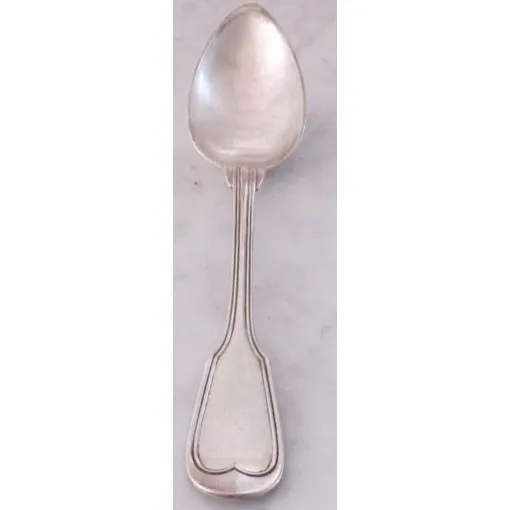 Cuillère À Soupe - Modèle Au Filet - Poinçons Orfèvre Et 93 - Taille 20.5cm - Couvert D'argenterie Christofle Du 19ème Siècle Authentifié Sur Photo Par Le Musée Archives De Christofle occasion reconditionné disponible sur Rakuten