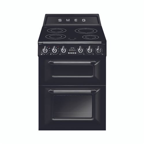 Cuisiniere Victoria, 60 cm, double cavite, plan induction, four MF, noir État correct Smeg reconditionné disponible sur Fnac