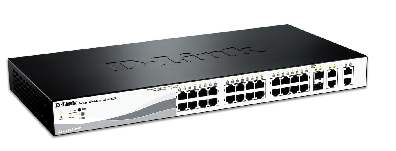 D-Link DES-1210-28P commutateur réseau Géré L2 Connexion Ethernet, supportant l'alimentation via ce port (PoE) - Excellent état Parfait état D-Link reconditionné disponible sur Pixmania