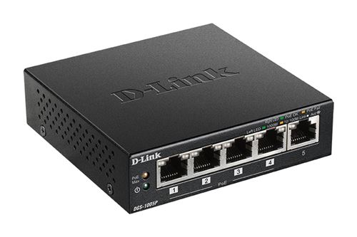 D-Link DGS 1005P - Commutateur - 5 x 10/100/1000 (4 PoE+) - de bureau - PoE+ (60 W) État correct D-Link reconditionné disponible sur Fnac