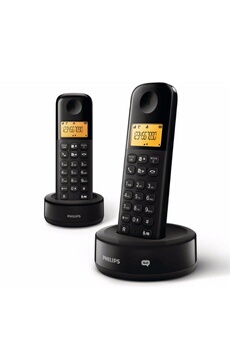 D1652 Noir Double combiné Bon état Philips reconditionné disponible sur Darty