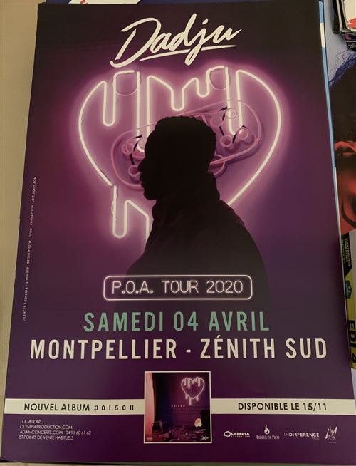 Dadju - P.O.A Tour 2020 - 40x60cm - Affiche État correct reconditionné disponible sur Fnac