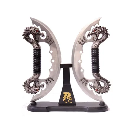 Dagues Fantastiques Double Silver Dragon Fantasy Couteau Repliksword occasion reconditionné disponible sur Rakuten
