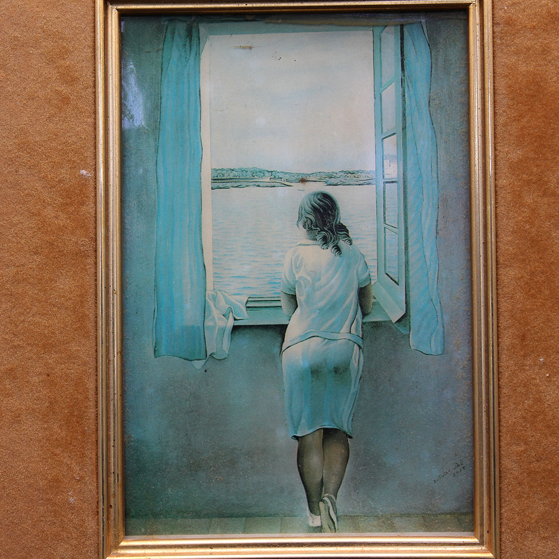 Voir photo 2 de Dali "jeune fille à la fenêtre", reproduction avec certificat Dali "jeune fille à la fenêtre", reproduction avec certificat Bon état reconditionné photo 2