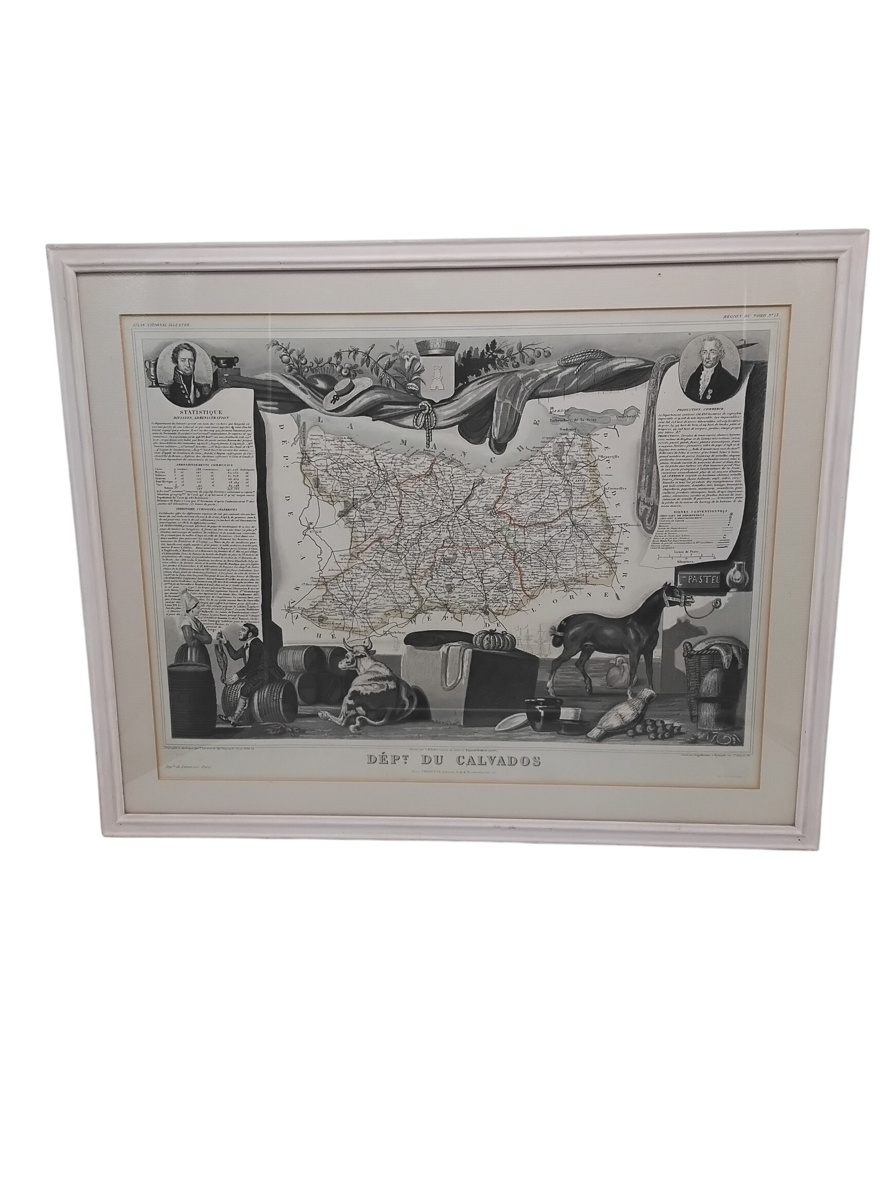 Acheter Décoration - Carte historiée département du Calvados Bon état - 10,00 € Décoration - Carte historiée département du Calvados Bon état reconditionné disponible sur Label Emmaüs