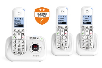DECT XL785 Trio avec Répondeur, Grand Ecran et grandes touches Très bon état Alcatel reconditionné disponible sur Darty