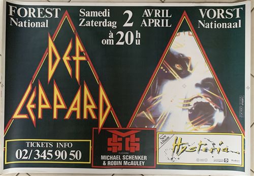 Def Leppard - Hysteria Live 1988 - 70x100cm - Affiche État correct reconditionné disponible sur Fnac