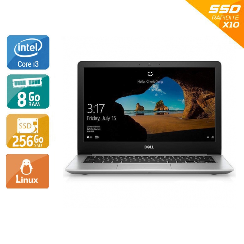 Dell Inspiron 5370 13,3'' i3 Gen 8 - 8Go RAM 256Go SSD Linux État correctOccasion certifiée reconditionnée Bon état - 165,83 € Dell Inspiron 5370 13,3'' i3 Gen 8 - 8Go RAM 256Go SSD Linux État correctOccasion certifiée reconditionnée Bon état reconditionné disponible sur Kiatoo