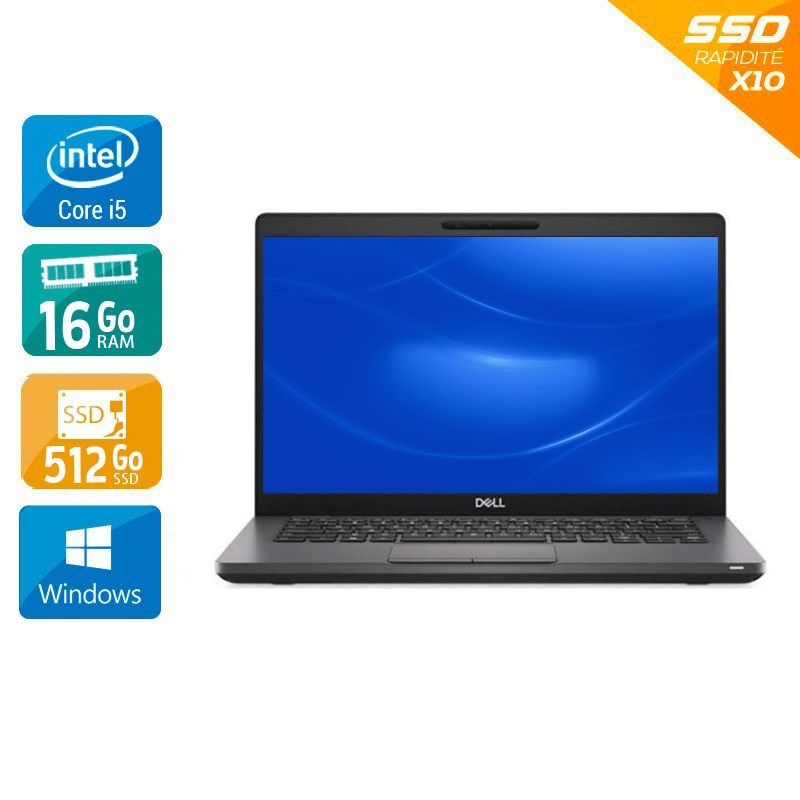 Dell Latitude 5400 14'' i5 Gen 8 - 16Go RAM 512Go SSD Windows 11 - Etat du Produit : État correct État correctOccasion certifiée reconditionnée Bon état reconditionné disponible sur Kiatoo