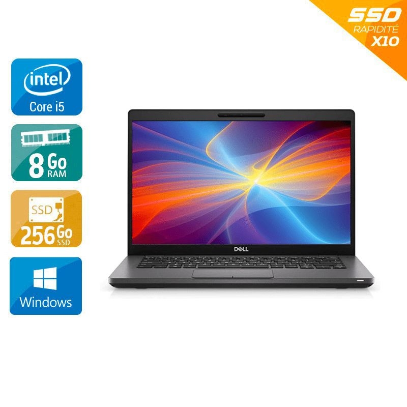 Dell Latitude 5400 14'' i5 Gen 8 - 8Go RAM 256Go SSD Windows 11 - Etat du Produit : État correct État correctOccasion certifiée reconditionnée Bon état reconditionné disponible sur Kiatoo