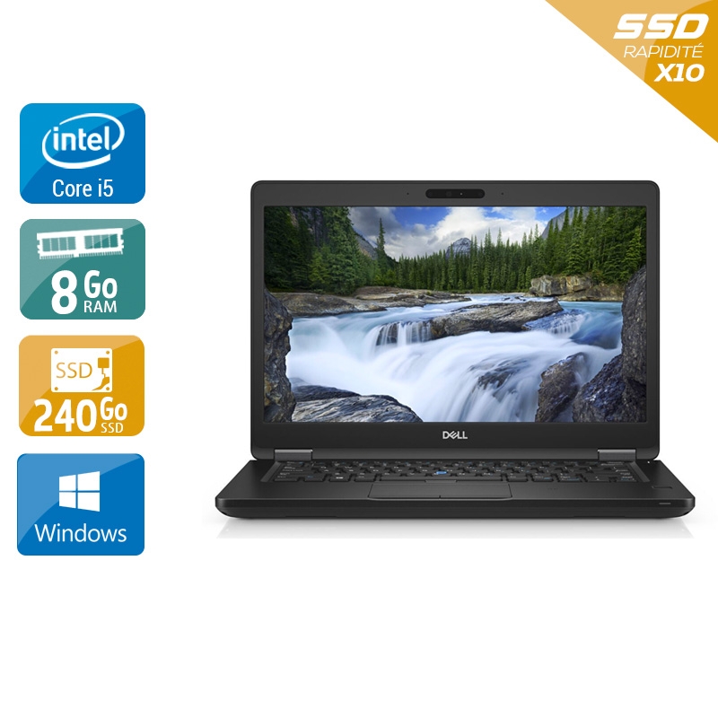 Dell Latitude 5490 14'' i5 Gen 7 - 8Go RAM 240Go SSD Windows 10 État correctOccasion certifiée reconditionnée Bon état reconditionné disponible sur Kiatoo