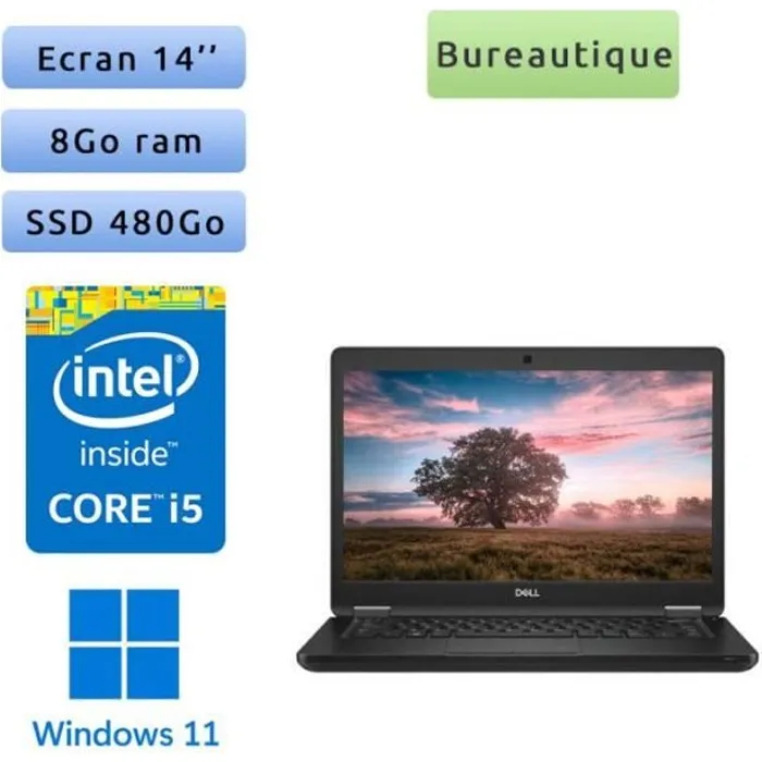 Dell Latitude 5490 - Windows 11 - i5 8Go 480Go SSD - 14 - Webcam - Ordinateur Portable PC Noir Reconditionné - 293,02 € Dell Latitude 5490 - Windows 11 - i5 8Go 480Go SSD - 14 - Webcam - Ordinateur Portable PC Noir Reconditionné Dell reconditionné disponible sur Cdiscount Seconde Vie