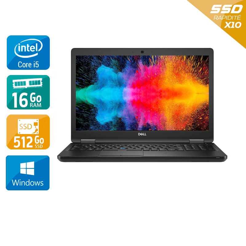 Dell Latitude 5590 15,6'' i5 Gen 8 - 16Go RAM 512Go SSD Windows 11 - Etat du Produit : Bon état Bon étatOccasion certifiée reconditionnée Bon état reconditionné disponible sur Kiatoo