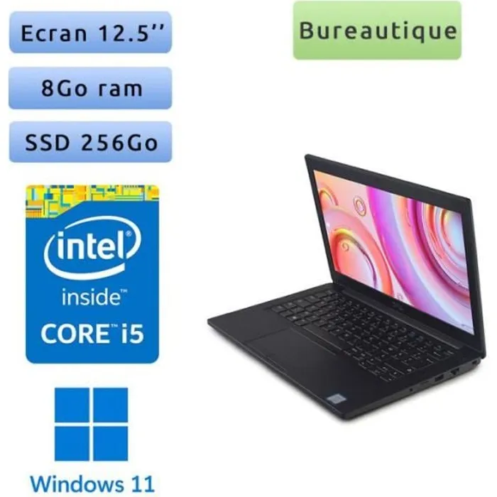Dell Latitude 7290 - Windows 11 - i5 16Go 256Go SSD - 12.5 - Webcam - Ordinateur Portable PC Noir Reconditionné - 272,00 € Dell Latitude 7290 - Windows 11 - i5 16Go 256Go SSD - 12.5 - Webcam - Ordinateur Portable PC Noir Reconditionné Dell reconditionné disponible sur Cdiscount Seconde Vie