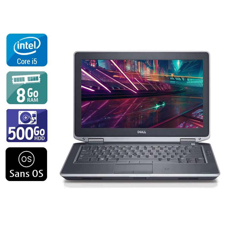 Dell Latitude e6330 13,3'' i5 - 8Go RAM 500Go HDD Sans OS Bon étatOccasion certifiée reconditionnée Bon état reconditionné disponible sur Kiatoo