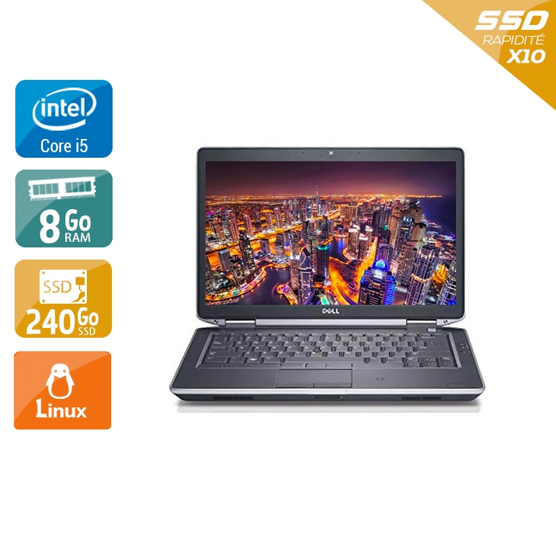 Dell Latitude e6440 14'' i5 - 8Go RAM 240Go SSD Linux État correctOccasion certifiée reconditionnée Bon état reconditionné disponible sur Kiatoo