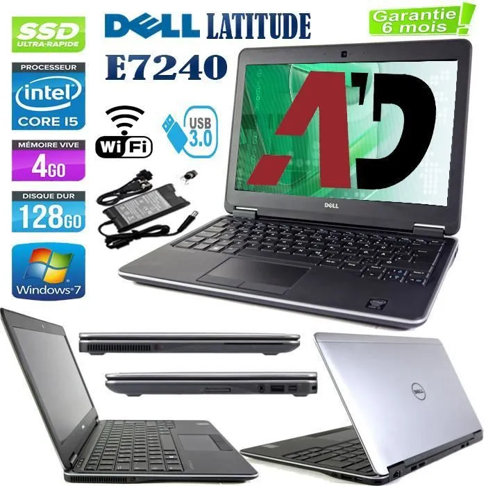 Dell Latitude E7240 Core i5 4Go 128Go SSD Reconditionné - 199,00 € Dell Latitude E7240 Core i5 4Go 128Go SSD Reconditionné Dell reconditionné disponible sur Cdiscount Seconde Vie
