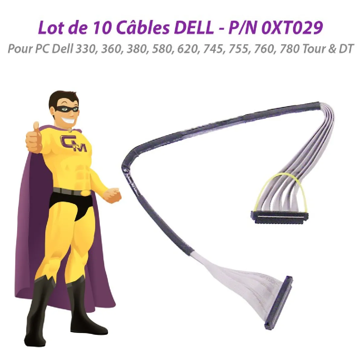 Dell Lot x10 Câbles Panel 0XT029 - 43 cm État correct - 49,95 € Dell Lot x10 Câbles Panel 0XT029 - 43 cm État correct Dell reconditionné disponible sur Rue du Commerce Seconde Vie