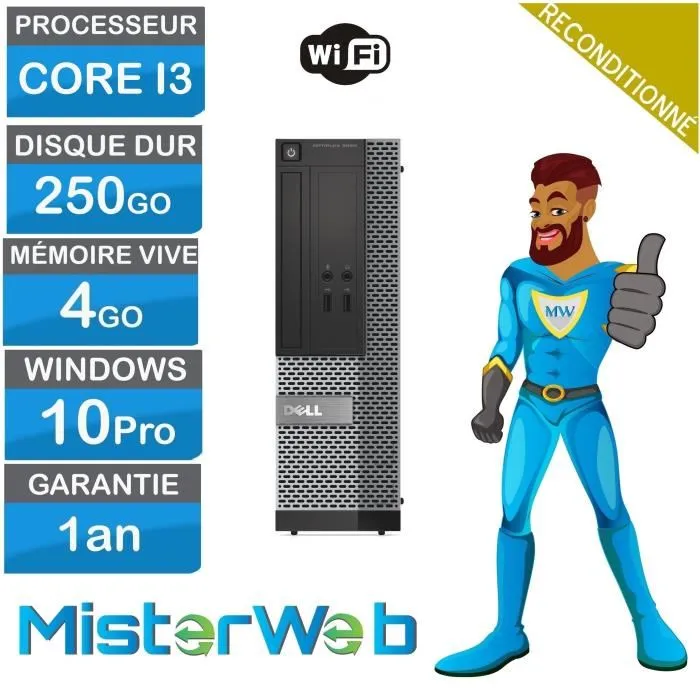 Dell Optiplex 3010 - 250Go HDD 4Go Ram Reconditionné - 109,00 € Dell Optiplex 3010 - 250Go HDD 4Go Ram Reconditionné Dell reconditionné disponible sur Cdiscount Seconde Vie