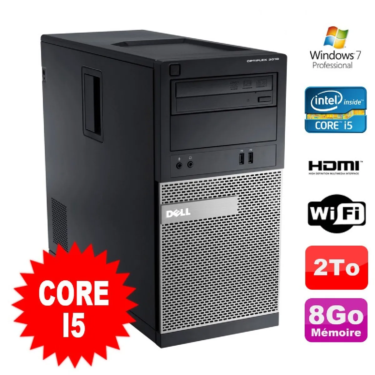 Dell Optiplex 3010 MT Core i5-2400 État correct - 347,50 € Dell Optiplex 3010 MT Core i5-2400 État correct Dell reconditionné disponible sur Rue du Commerce Seconde Vie | Dero