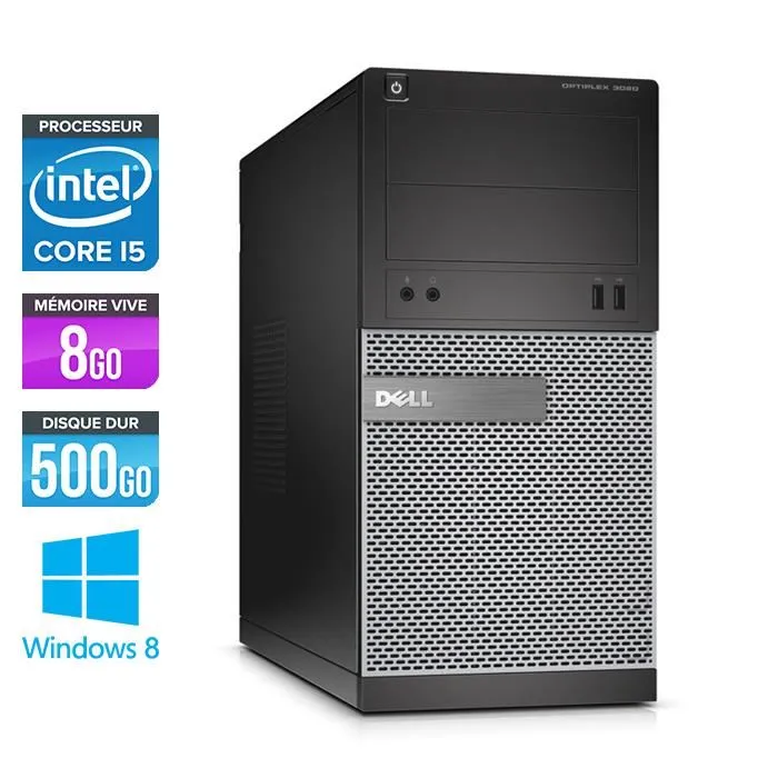 Dell Optiplex 3020 Tour - Core i5-4570 32GHz- 8Go Reconditionné - 269,00 € Dell Optiplex 3020 Tour - Core i5-4570 32GHz- 8Go Reconditionné Dell reconditionné disponible sur Cdiscount Seconde Vie