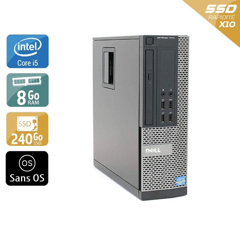Dell Optiplex 7020 SFF i5 - 8Go RAM 240Go SSD Sans OS Bon étatOccasion certifiée reconditionnée Bon état reconditionné disponible sur Kiatoo