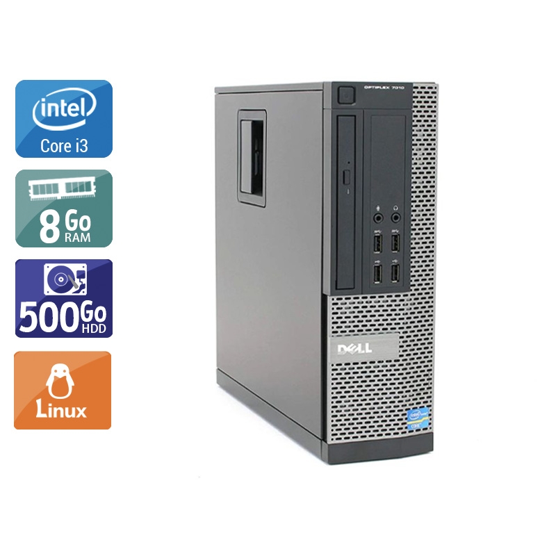 Dell Optiplex 790 SFF i3 - 8Go RAM 500Go HDD Linux Bon étatOccasion certifiée reconditionnée Bon état reconditionné disponible sur Kiatoo