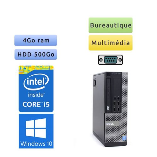 Dell Optiplex 9020 SFF - Windows 10 - i5 4Go 500Go - Port Serie - Ordinateur Tour Bureautique PC État correct N/A reconditionné disponible sur Fnac