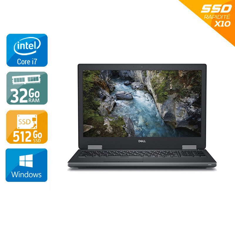 Dell Precision 7530 15,6'' i7 Gen 8 - 32Go RAM 512Go SSD Windows 11 État correctOccasion certifiée reconditionnée Bon état reconditionné disponible sur Kiatoo