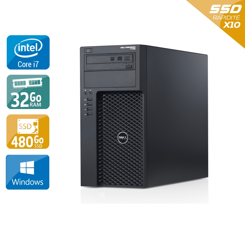 Dell Precision T1700 Tower i7 - 32Go RAM 480Go SSD Windows 10 - Etat du Produit : Bon état Bon étatOccasion certifiée reconditionnée Bon état - 332,50 € Dell Precision T1700 Tower i7 - 32Go RAM 480Go SSD Windows 10 - Etat du Produit : Bon état Bon étatOccasion certifiée reconditionnée Bon état reconditionné disponible sur Kiatoo