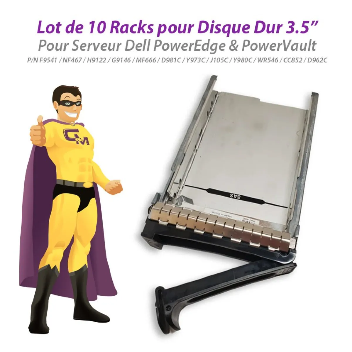 Dell Rack amovible pour baie - 3,5" État correct - 68,50 € Dell Rack amovible pour baie - 3,5" État correct Dell reconditionné disponible sur Rue du Commerce Seconde Vie