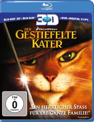 Der Gestiefelte Kater (+ Blu-ray + DVD + Digital Copy) [Blu-ray 3D] Très bon état N/A reconditionné (offre indisponible)