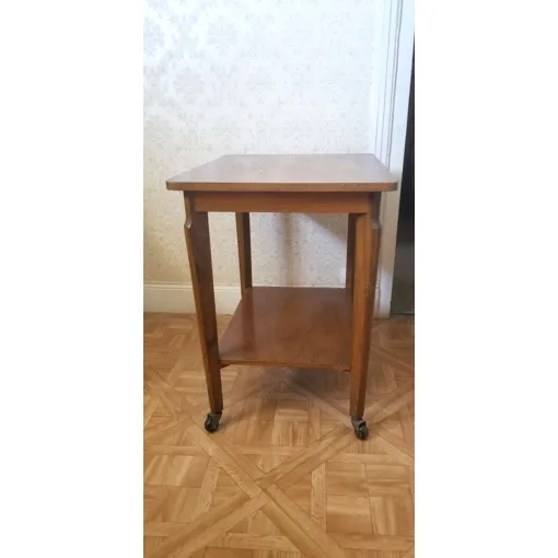 Desserte Deux Tablettes À Roulettes, Bois. Bon état reconditionné disponible sur Rakuten