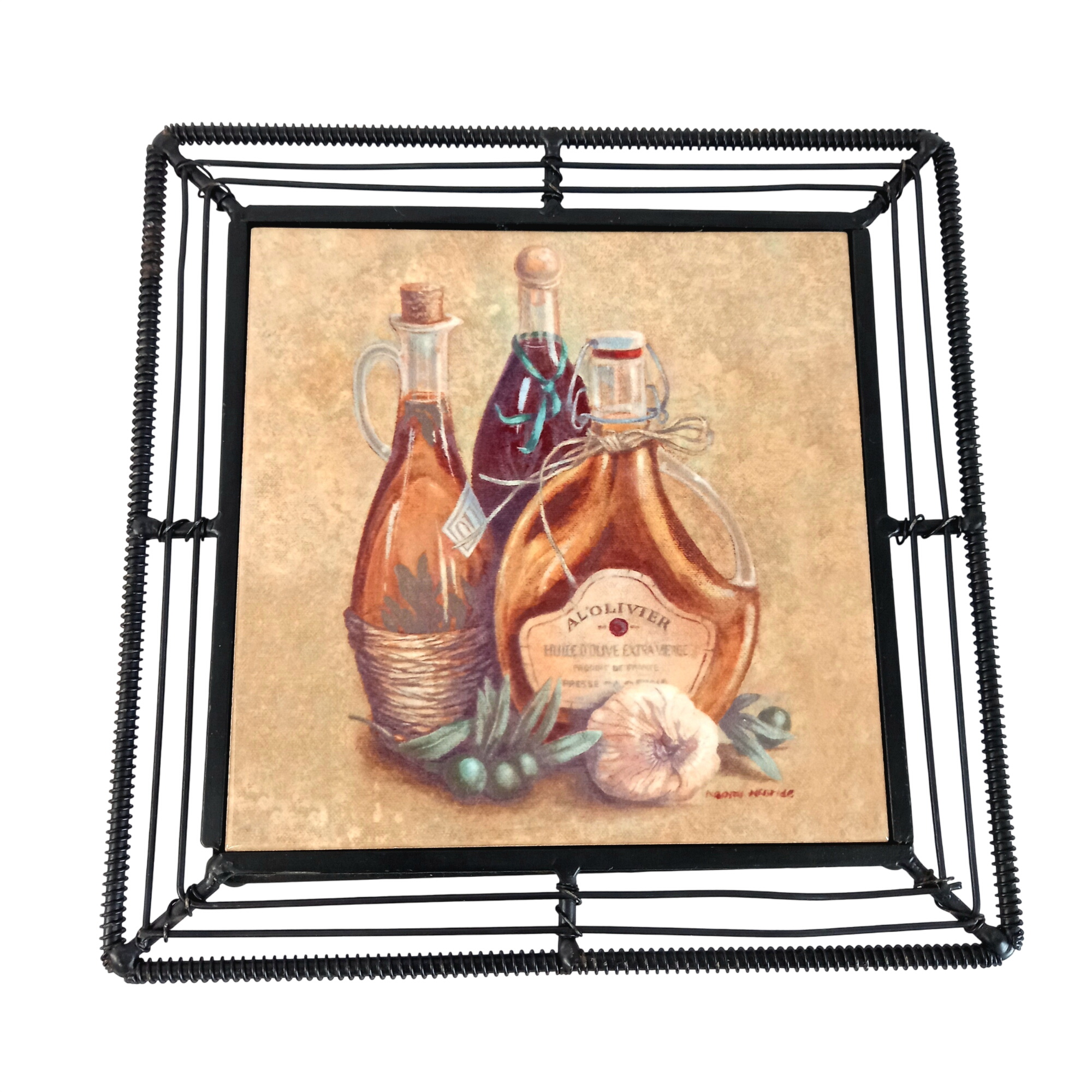 Dessous de plat / carreau décoratif mural, avec la reproduction d'une peinture de Naomi McBride, nature morte provençale Très bon état - alternatives disponibles sur Dero Dessous de plat / carreau décoratif mural, avec la reproduction d'une peinture de Naomi McBride, nature morte provençale Très bon état reconditionné (offre indisponible)