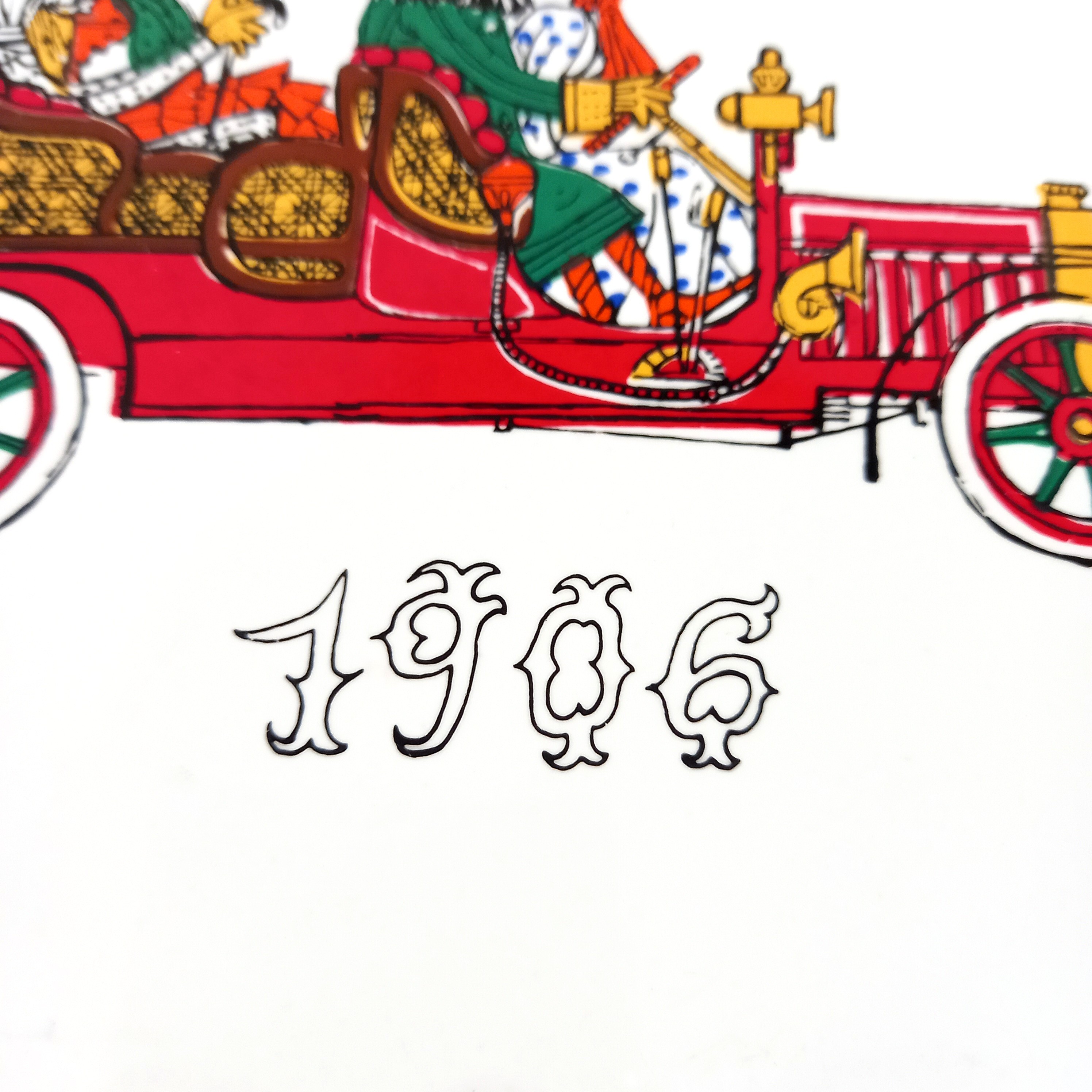 Voir photo 4 de Dessous de plat en faïence, automobile 1906, Cien France Dessous de plat en faïence, automobile 1906, Cien France État correct reconditionné photo 4