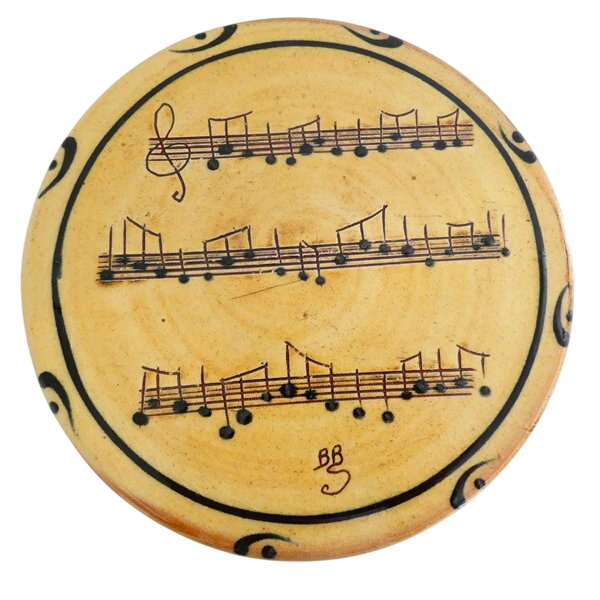 Acheter Dessous de plat "Notes de musique" signé BB Très bon état - 10,00 € Dessous de plat "Notes de musique" signé BB Très bon état reconditionné disponible sur Label Emmaüs
